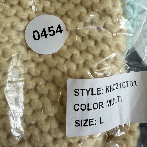 For Love and Lemons Kerry Cropped Sweater Multicolor Size L New - Picture 5 of 5